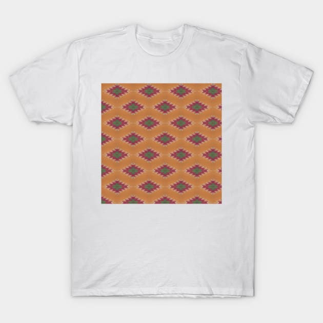 Digitized Aztec Navajo , Kilim Diamond  Pattern T-Shirt by justrachna